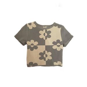 Trendy Floral Patchwork Tee​